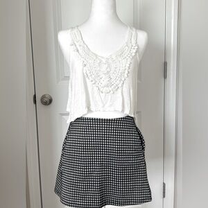 Black Gingham Skirt